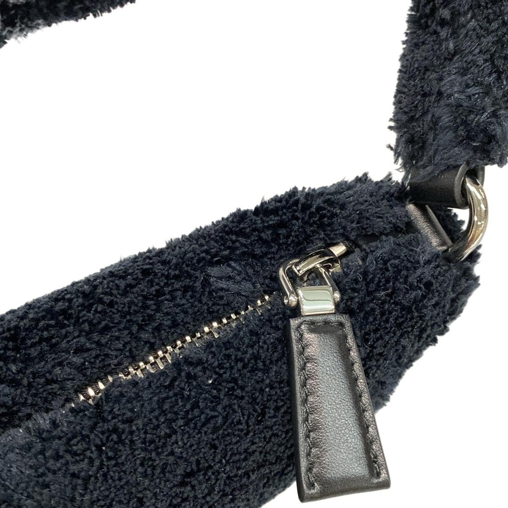 Prada Terry Triangle Handbag 1NE043 Black White Chemical Fiber - Picture 12 of 15